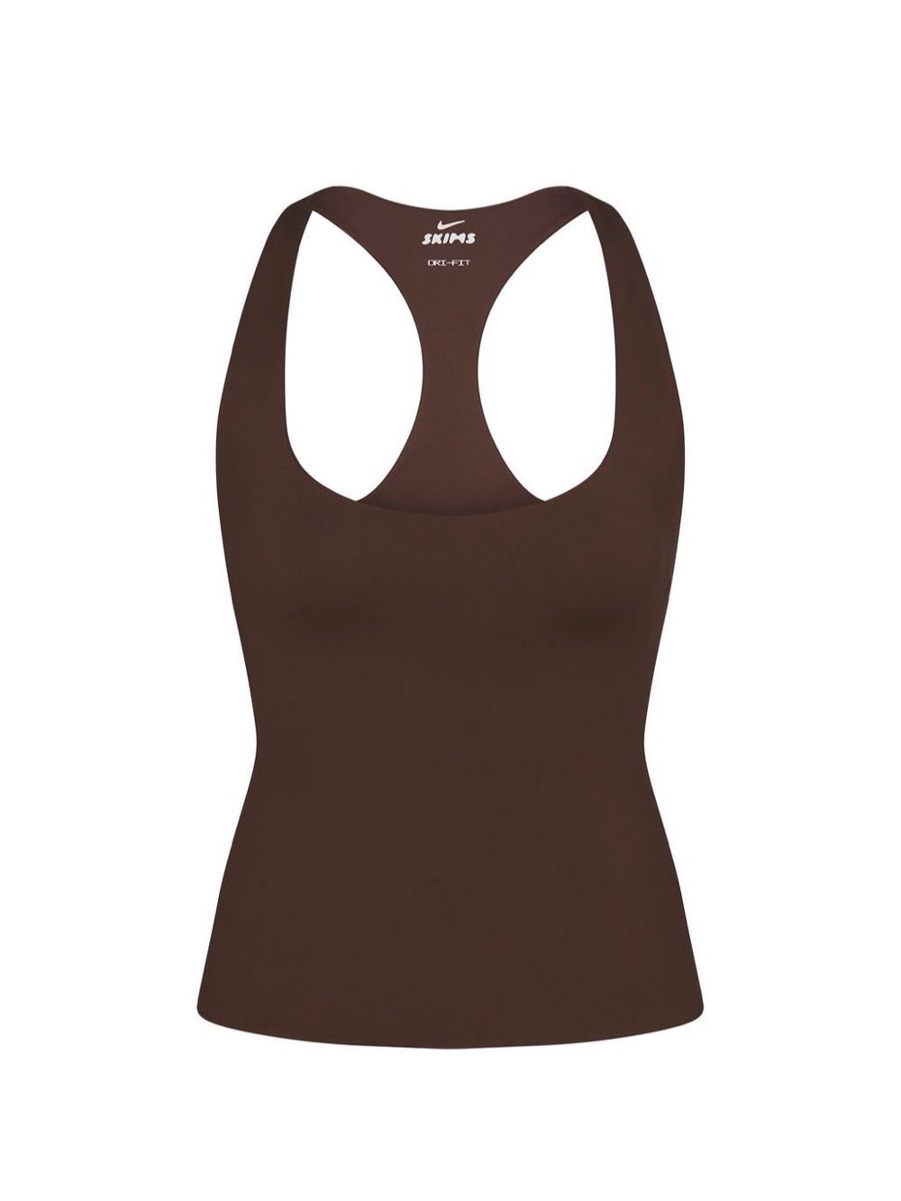 SKIMS x Nike Matte Racer Back Tank | Dark Sepia | XS | NWT 🏷️ - Picture 3 of 8